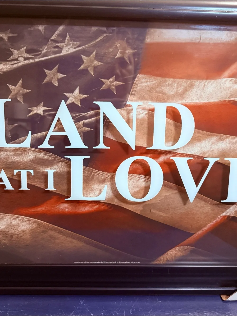 Hobby Lobby Patriotic 'Land That I Love' Wall Art - Blue, Red, White